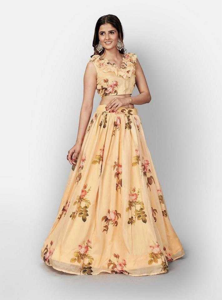 Georgette  Embroidered Lehenga